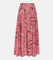 [Etro] Etro Paisley cotton and silk maxi skirt AU 14 red