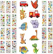 20 Sheets Cute Temporary Tattoo fake tattoos markers for Kids Toddlers Children Boys Girls
