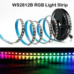 5 米卷 DC 5V RGB WS2812B LED 燈條可單獨尋址 2811 IC 智能像素防水 IP30656