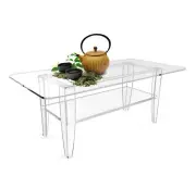 All Clear Tabel Plexiglass Coffee Table Lucite Frame Glass Top Sofa Clear Table
