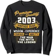 [X.Style] Man Myth Legend 2003 20th Birthday Tee for 20 Years Old Sweatshirt ds1307 Sweatshirt (S) Black