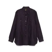 [Needles] Needles Embroidered-logo Shirt L PURPLE