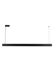 Cedar 2.2m LED Colour-Shifting Pendant in Ribbed Black Wood