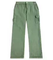 [Tartine et Chocolat] Tartine et Chocolat Cotton and linen cargo pants Y 6 green
