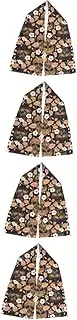 4 Adult Bibs for Elderly, Washable Scarf, Eating Garment Protector