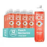 , Peach Nectarine Sparkling Water, Zero Sugar Flavored Water, with Vitamins a...