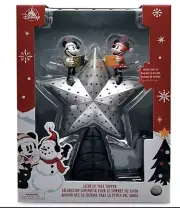 ^ DISNEY Store CHRISTMAS - TREE TOPPER - MICKEY & MINNIE MOUSE - NEW