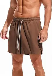 [Amy Coulee] Mens Mesh Running Shorts 5 Inch Workout Quick Dry Basketball Shorts with Pockets