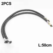 Stainless Steel Nylon Braided Tube Pipe Hose Silicone Plumbing Thermoresistant Tap Basin Faucet Sink Kitchen Bathroom G1/2 50cm