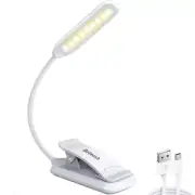 9 LED Book Light USB Rechargeable Reading Light Stepless Dimming -3 Colortemp...