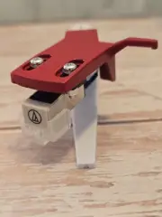GENUINE Audio Technica AT3600L ANGLED Headshell Cartridge Combo Red