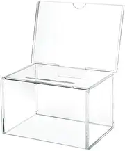 Suggestion Box,Donation Box,Mail Box,Comment Box, Locking and Pen for Wall or Countertop,4 Replaceable Tags