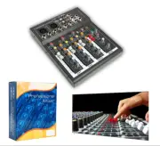 MAXTOMARS M4 4Channel Mixer USB Input Mic-Line Professional Audio Mixing Console