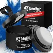 Take Hair Root Powder I 100% Waterproof Including Mirror and Sponge I Hair Powder Men & Women I 4g for Beard Dyeing and Hair Thickening I Hair Thickener for Covering Grey Hair (Light Brown)