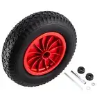 16" 4.80/4.00-8 Solid Tyre Trolley Cart Wheelbarrow Wheels Puncture Proof & Axle