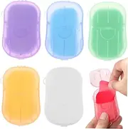 Anneome 120Sheets Portable Paper Soap for Travel Convenient Hiking Soap Fragrances Jasmine Milk for Outdoor Activities Camping