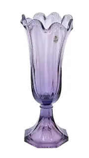 Fenton Purple Ruffled Vase