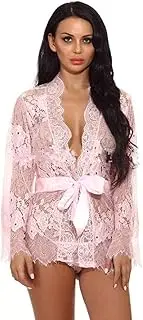 [UIVHLW] Women Nightwear Jacquard Floral Temptation Yukata Sexy Pajamas