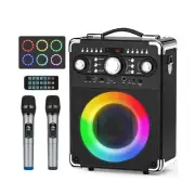 Karaoke Machine with 2 Wireless Microphones for Adults and Kids,Portable Part...