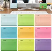 Fulasun 9Pcs to Do List Sticky Notes 450 Sheets Self-Stick Notes Pad Assorted Colors Sticky Notes Reusable Lined Memo Sticky Notes for Planner Reminder Home School Office Supplies 3 x 3.5inch