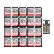 SanDisk 32GB Ultra SDHC UHS I Memory Card w High Speed USB Card Reader 20 Pack