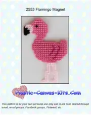 Flamingo Magnet - Plastic Canvas Pattern or Kit