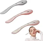 NIIIYTYB 3PCS Eye Roller Cream, Face Massage Applicator Tool - Metal Facial Massager for Skincare - Moisturizer Wand Stick with Spatula - Mini Skincare Cosmetic Spatulas for Eye Cream