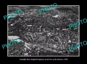 OLD POSTCARD SIZE PHOTO ENDCLIFFE PARK SHEFFIELD ENGLAND TOWN AERIAL VIEW 1950
