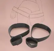 BDSM Bondage Wrist To Leg Cuffs Handcuffs Bed Restraint Thigh Cuffs Couples