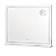 Oikiture Makeup Mirror 80x62cm Bluetooth Crystal Hollywood Vanity Wall Mirrors
