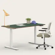 Recess Active Bundle | Ergonomic Chair Desk | Home Office Furniture Packages, Eucalypt / Large - 150W x 75D (cm) / Forest/White