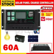 MEW 60A Solar Panel Charge Controller Regulator 12-24V With Dual USB Battery PWM