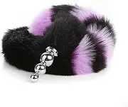 anal plug Anal Butt Plug Dildo 80cm Tail Anal Plug Butt Plug Tail Anal Hook Metal Anal Butt Plug Anal Sex Toys Anal Plug（Black Purple）S868 anal plug