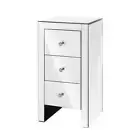 Artiss Mirrored Bedside table Drawers Furniture Mirror Glass Quenn Silver