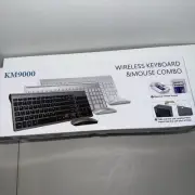 Wireless Keyboard & Mouse Combo, KM9000, White