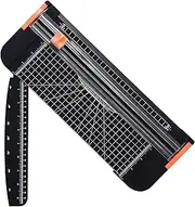 Paper Cutter, A4 Paper Trimmer Titanium Scrapbooking 12 inch with Automatic Security Safeguard and Side Ruler for Scrapbooking, Coupon, Craft Paper, Cardstock, Label and Photo, Black