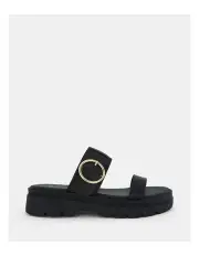 [Novo Shoes] Tease Slides in Black