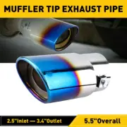 Burnt Blue Muffler Exhaust Tip Pipe Stainless Steel Chrome Fit 1.75 - 2.5 inch (for: Honda Civic)