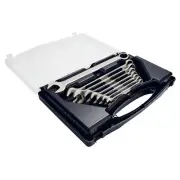 Draper Long Metric Stainless Steel Combination Spanner Set 8 Piece 44019