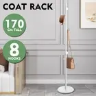 8 Hooks Coat Stand Storage Rack Clothes Hanger Hat Tree Jacket Bag Umbrella Hook