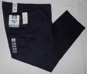Dockers Men's Signature Khaki Lux Cotton Stretch Pleated Pants Navy 38X34 New