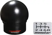 Monster Sport 831121-7650M Monster Shift Knob, C Type, M12 x P1.25, Spherical Shape, Black, φ= 1.9 inches (47 mm), H = 2.0 inches (51.5 mm), Swift Sport [ZC33S]