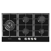 Artusi 90cm 5 Burner Gas on Glass Cooktop