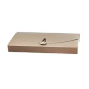 2pc Simple Document File Folder Portable Elastic Band Expanding Accordion File Folder Organizer(Khaki)