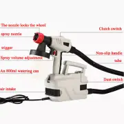 Electric Spray Gun Airless Paint Sprayer Auto Airbrush Kits for Spraying Paint