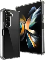 [HEYUS] Case for Samsung Galaxy Z Fold 5 5G 2023 Protective Acrylic + TPU Cover [Anti-Yellowing] [Shock-Absorbing] (Clear)