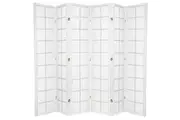 Zen Room Divider Screen White 6 Panel