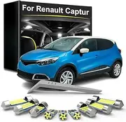 10Pcs LED Interior Light Bulb Kit, For Renault Captur 2013-2020Car LED Reading Dome Trunk Vehicle Lamp