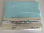 Vintage JC Penney Smooth Touch Twin Flat Sheet Color Forum Sea Green NEW