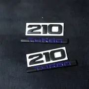 2 Sets 210 TURBO Black Blue Metal Decal Emblem Sticker Badge Car 3D Engine Sedan (for: Peugeot)